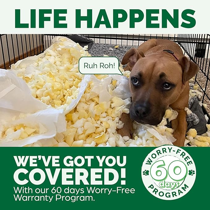 Furhaven Dog Bed for Large Dogs, 100% Washable, Sized to Fit Crates - Sherpa Fleece Bolster Crate Pad - Cream, Jumbo/XXL