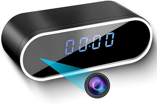 PATTERSON Hidden Camera Smart Clock WiFi - 1080P HD Spy Camera with Night Vision, Motion Detection & Remote Live View, Baby/Elder/Pet Monitor for Home Indoor Security System