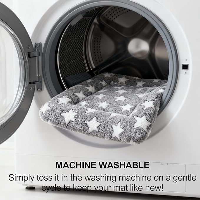 Dog Bed Mat - Soft and Comfortable Dog Kennel Cat Bed, Washable Dog Bed or Cat Bed, Suitable for Dog Crate Ped, Cat Cage BedGray, 18" L x 14" W x 1.5" Th