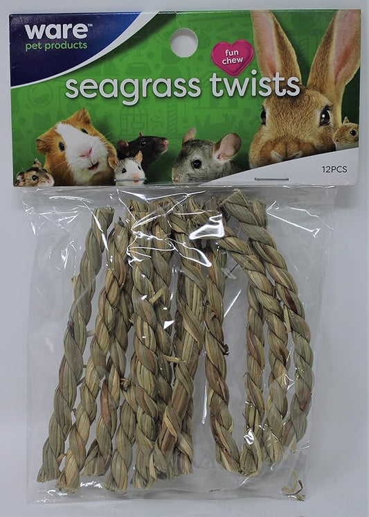 (4 Pack) Ware Sundried Seagrass Twists Small Pet Chews