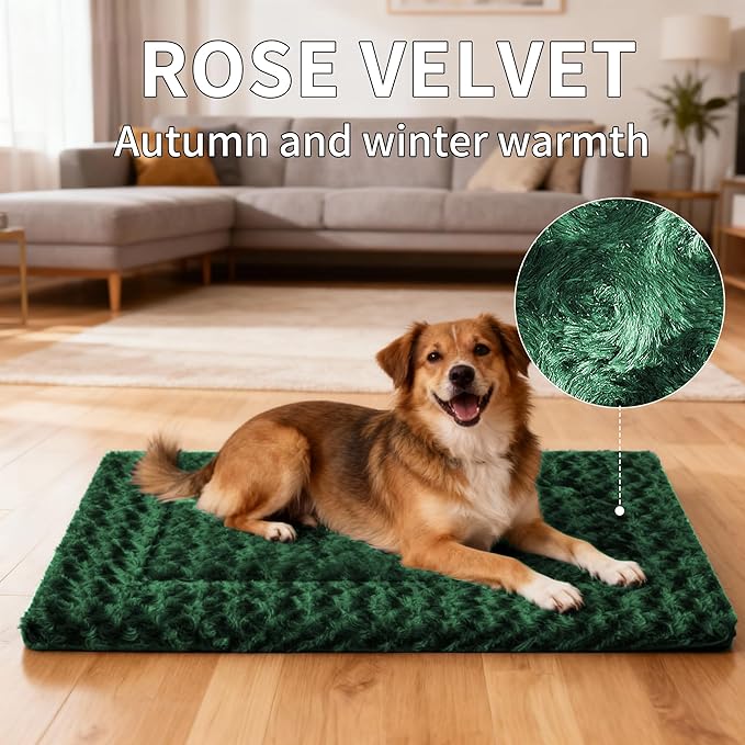 Dog Bed Mat - Comfortable Kennel Pad, Multi-Purpose Crate Bed & Mats for Dogs & Cats – Soft Crate Mat for Dog & Cat