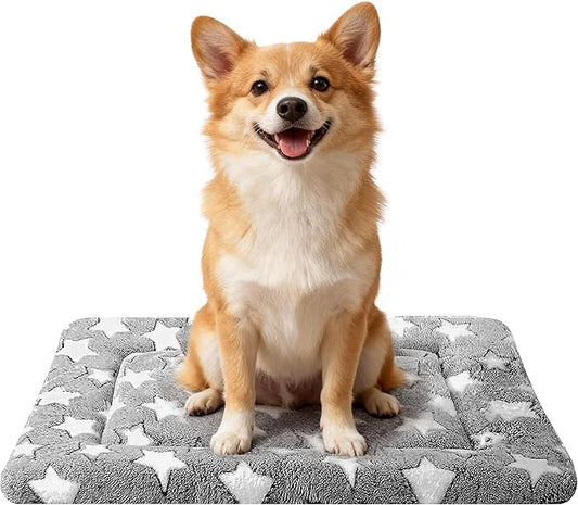 Dog Bed Mat - Comfortable Kennel Pad, Multi-Purpose Crate Bed & Mat for Dogs & Cats – Soft Crate Pad for Dog & Cat (Gray, M(30"x20"x1.5"))