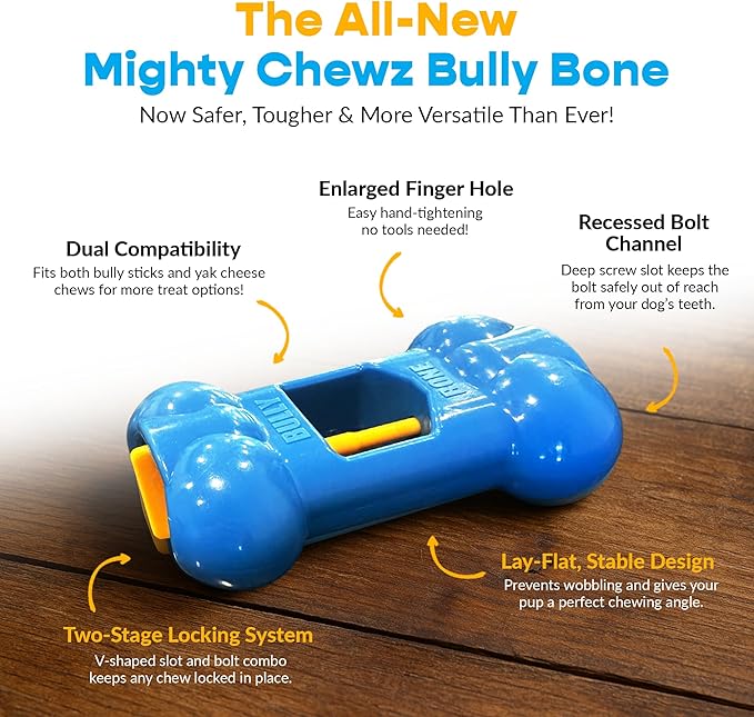 Yak Chew Holder Pack, Medium (4 Pieces) - Includes Yak Cheese Holder for Safe, Secure and Smarter Chewing. Also a Bully Stick Holder Too!