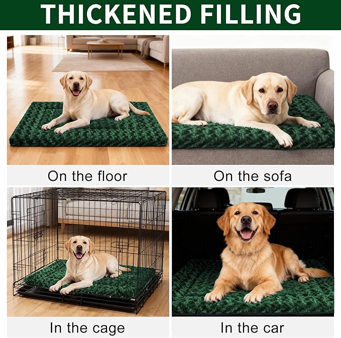 Dog Bed Mat - Comfortable Kennel Pad, Multi-Purpose Crate Bed & Mats for Dogs & Cats – Soft Crate Mat for Dog & Cat