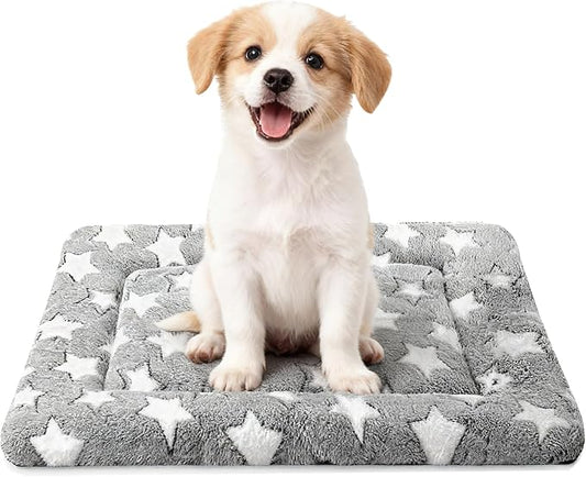 Dog Bed Mat - Comfortable Kennel Pad, Multi-Purpose Crate Bed for Dogs & Cats, Soft Support (Gray, S(24 * 18 * 1.5))