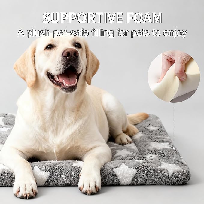 Dog Bed Mat - Comfortable Kennel Pad, Multi-Purpose Crate Bed for Dogs & Cats, Soft Support