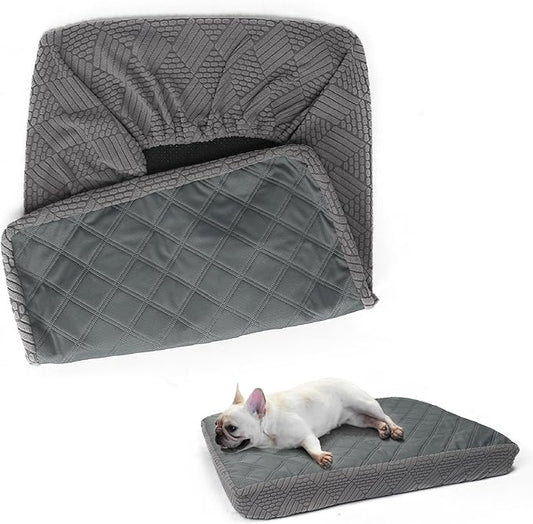 Waterproof Dog Bed Cover for Large Dogs, Washable Pet Bed Protector, Non-Slip Elastic Fit, Cooling Surface, Dog Mattress Cover for Sofa, Couch & Dog Beds