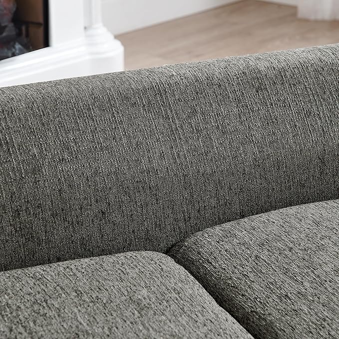 Dog Couch for Medium & Large Dogs, Modern Pet Sofa with Armrest & Backrest, Short Leg Design Linen Fabric Dog Bed Furniture, 39.5" Washable Pet Couch (Dark Grey)