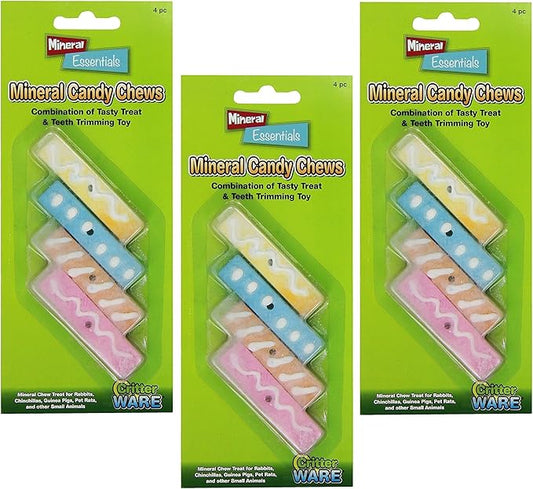 (3 Packages) Ware Manufacturing Mineral Candy Chews Small Pet Treats - 4 per Package